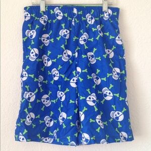 FINAL MARKDOWN Boy's OP Pirate Skull & Crossbones Swim Trunks lrg